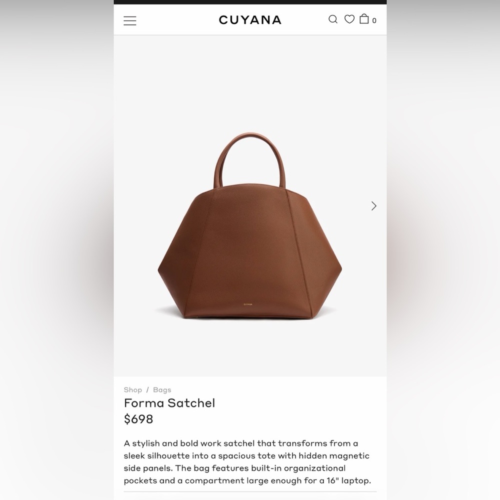 Forma Satchel Handbag - Cuyana